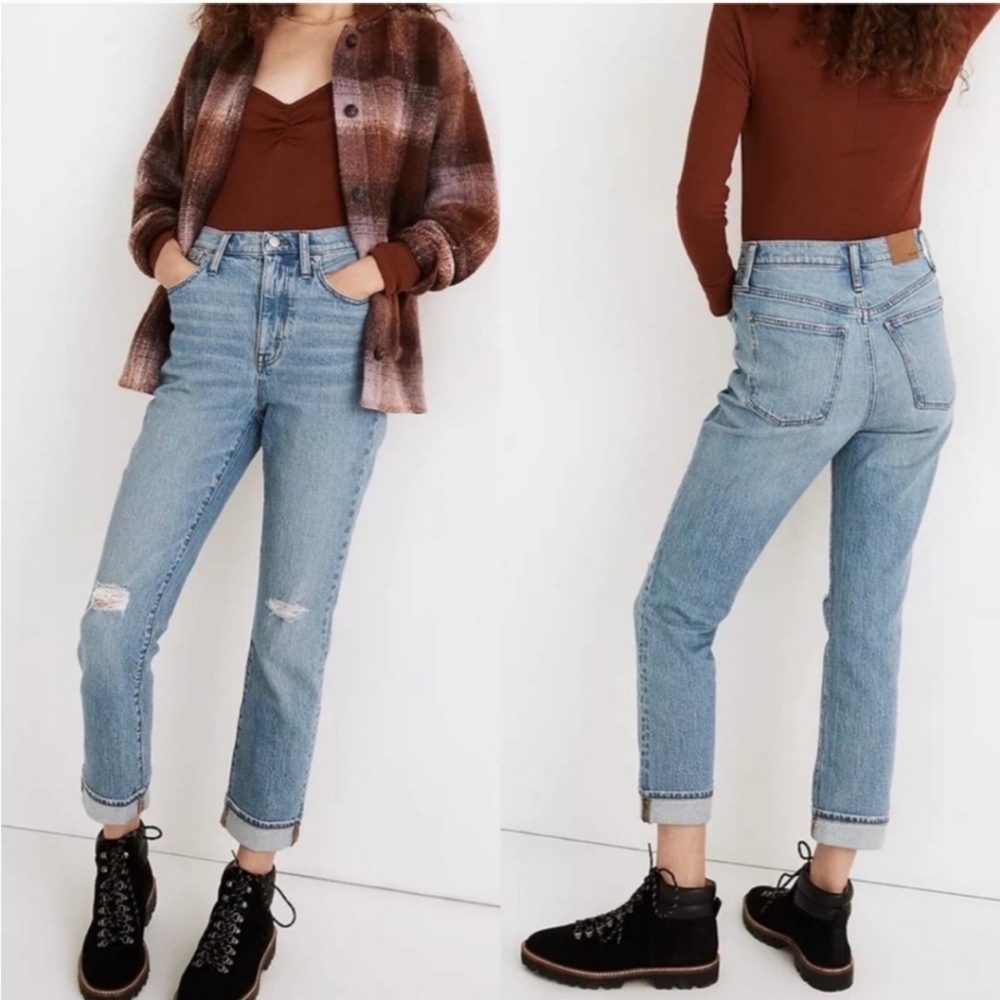 Womens Madewell high rise slim boy jean SIZE 32P Jeans Denim